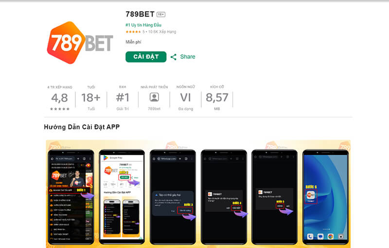 Hướng dẫn cách tải app 789bet trên android